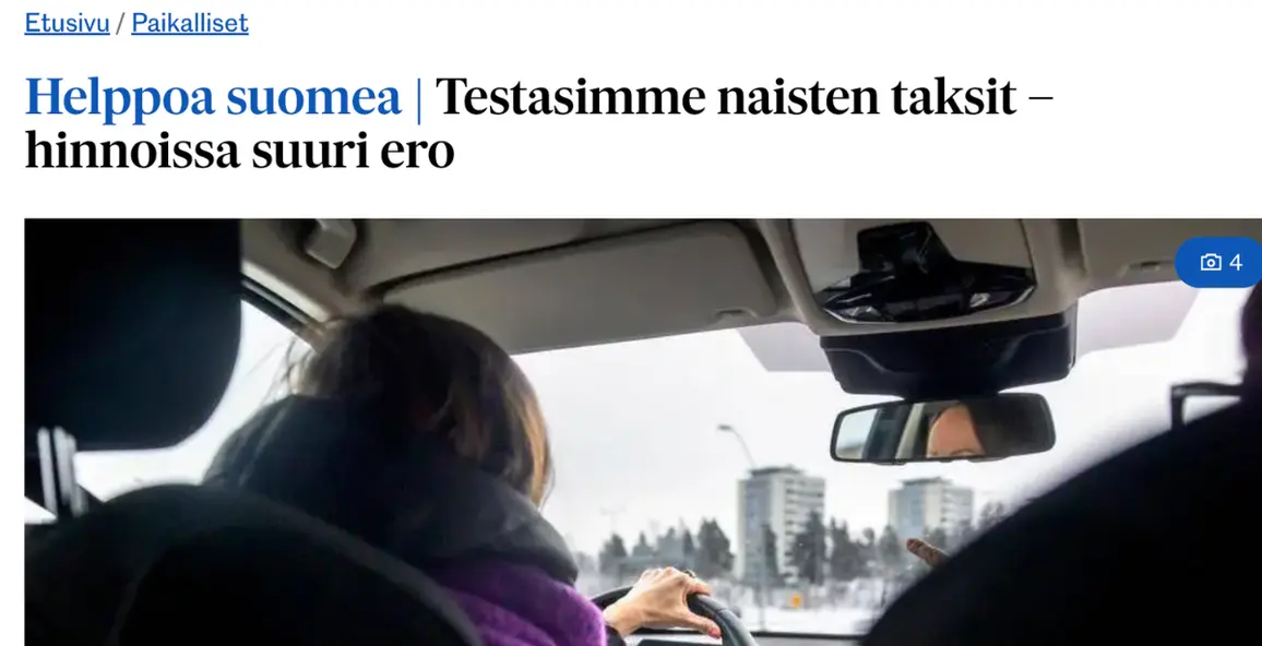 Helsingin Uutiset: We tested women's taxis – there's a big price difference